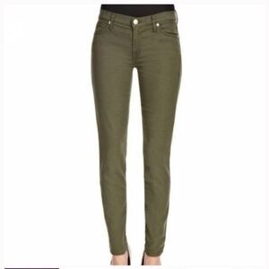 7 For All Mankind Olive Green Colored Jeans Womens Size 27